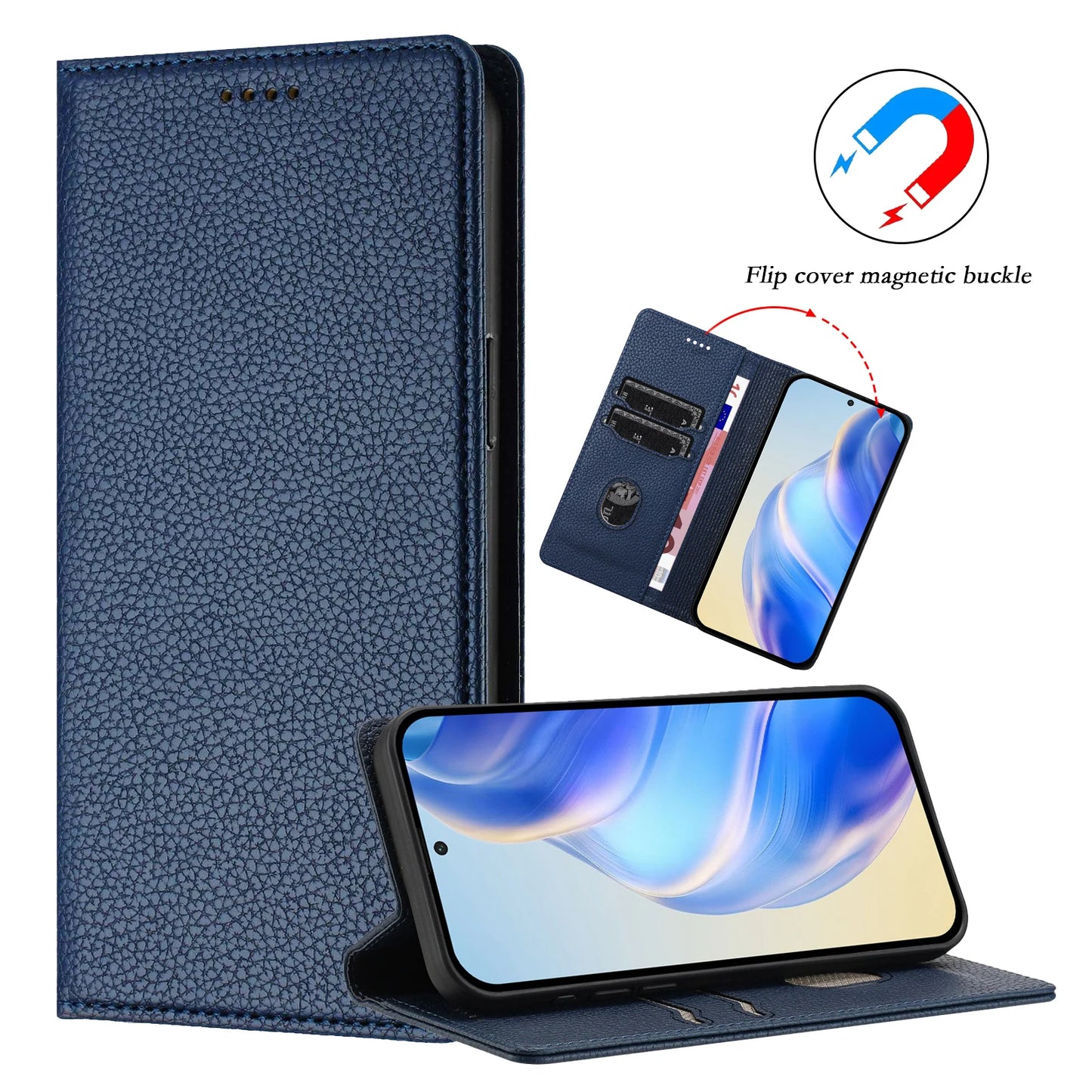 Flip Case For iPhone 16 Pro 15 14 Plus 13 11 Pro Max 12 Mini XR XS 7 8 6S Card holder Magnetic Leather Wallet Satnd Phone Cover