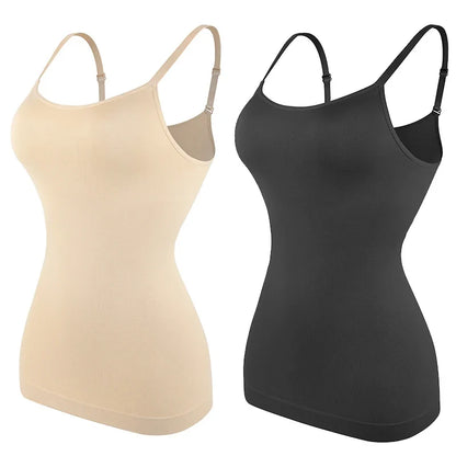 Seam-free Camisole Vest Shapewear Bodysuit for Women Tummy Control Butt Lifting Body Shaper Smooth Invisible Slimming Underwear