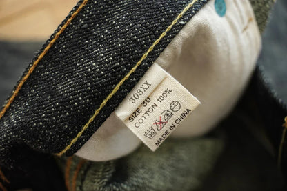 Mens Jeans Sanforized Selvedge Denim Jeans Limited EditionDouble-sided Dyeing 66 Fit 20 Oz