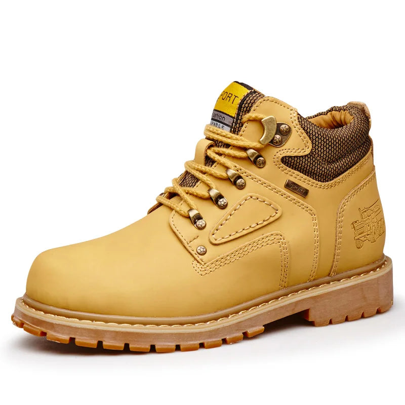 Natural Cow Leather Men’s Women Boots Handmade Retro Winter Autumn Shoes Ankle Snow Boots for Men Top Quality Shoes Dropshipping