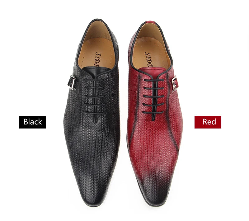 Custom Made Luxury Mens Shoes Wedding Genuine Brock Shoes for Lace Up Men Leather Shoe Sapato Dress Office Shoes Printing Latest