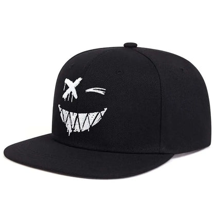 Unisex Personality Ghost Expression Embroidery Hip-hop Hats Outdoor Adjustable Casual Baseball Caps Sunscreen Hat