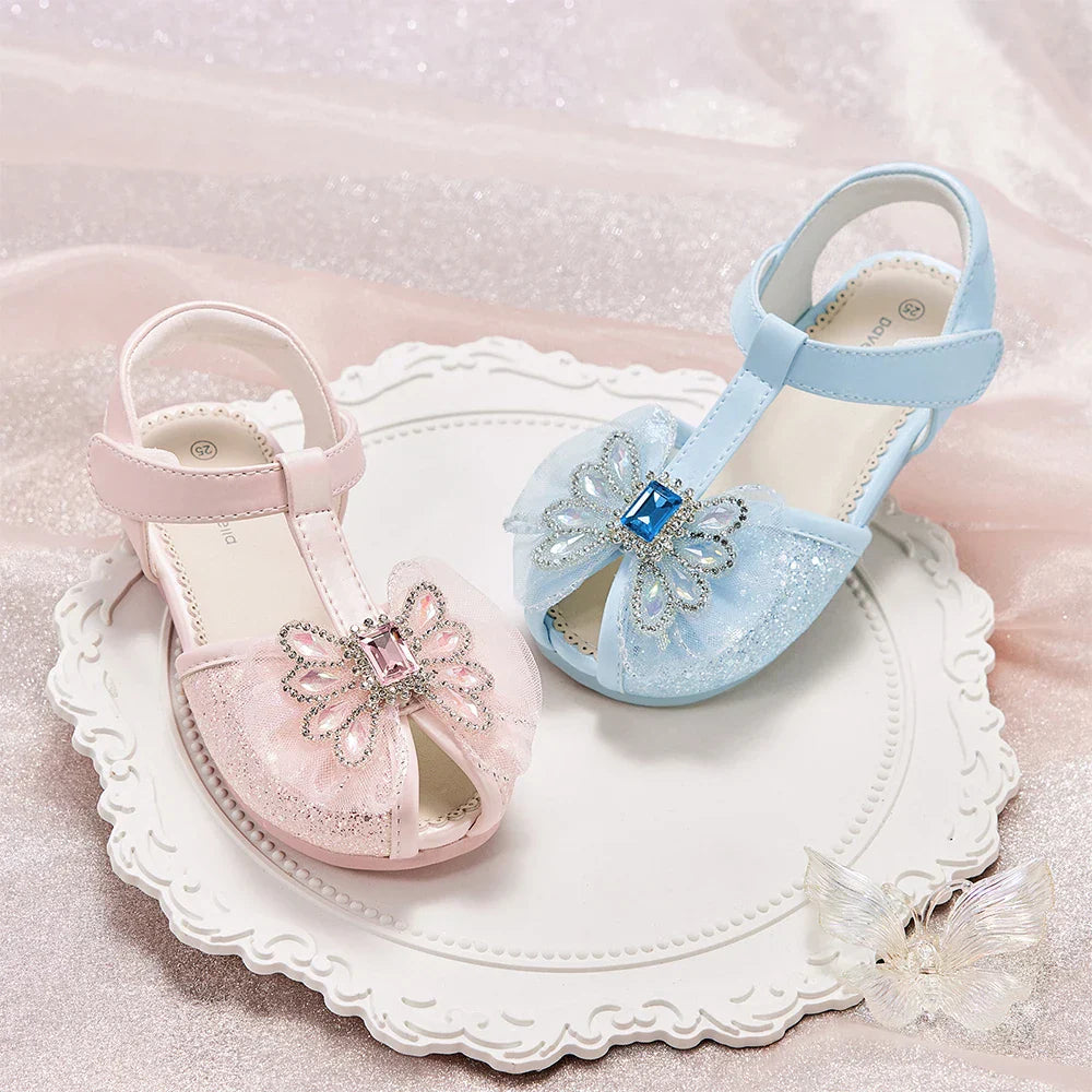 Girls Sandals Summer Children Soft Cool Shoes Fashion Crystal Princess Sweet Party Non-slip Outdoors Sandal DB2261153