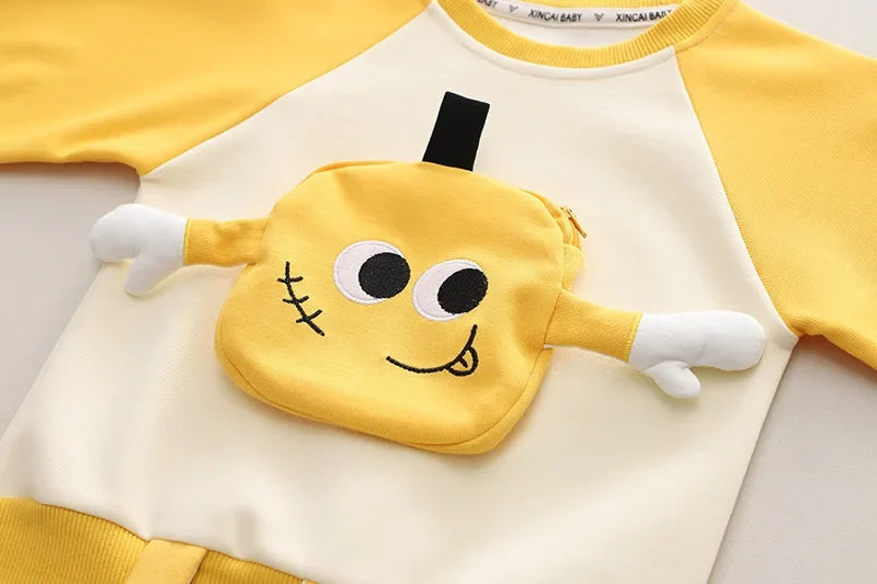 New Spring Autumn Baby Boys Clothes Suit Children Girls Fashion T-Shirt Pants 2Pcs/Sets Toddler Casual Costume Kids Tracksuits