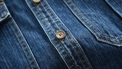 Heavy Duty Denim Shirt for Boys with Loose Fit and Long Sleeves