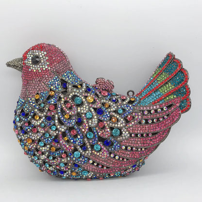 Birds Doves Animals Diamond Bags Rhinestone Dinner Bags Banquet Crystal Clutch Purse Luxury Designer Handbags Unique Party Bags