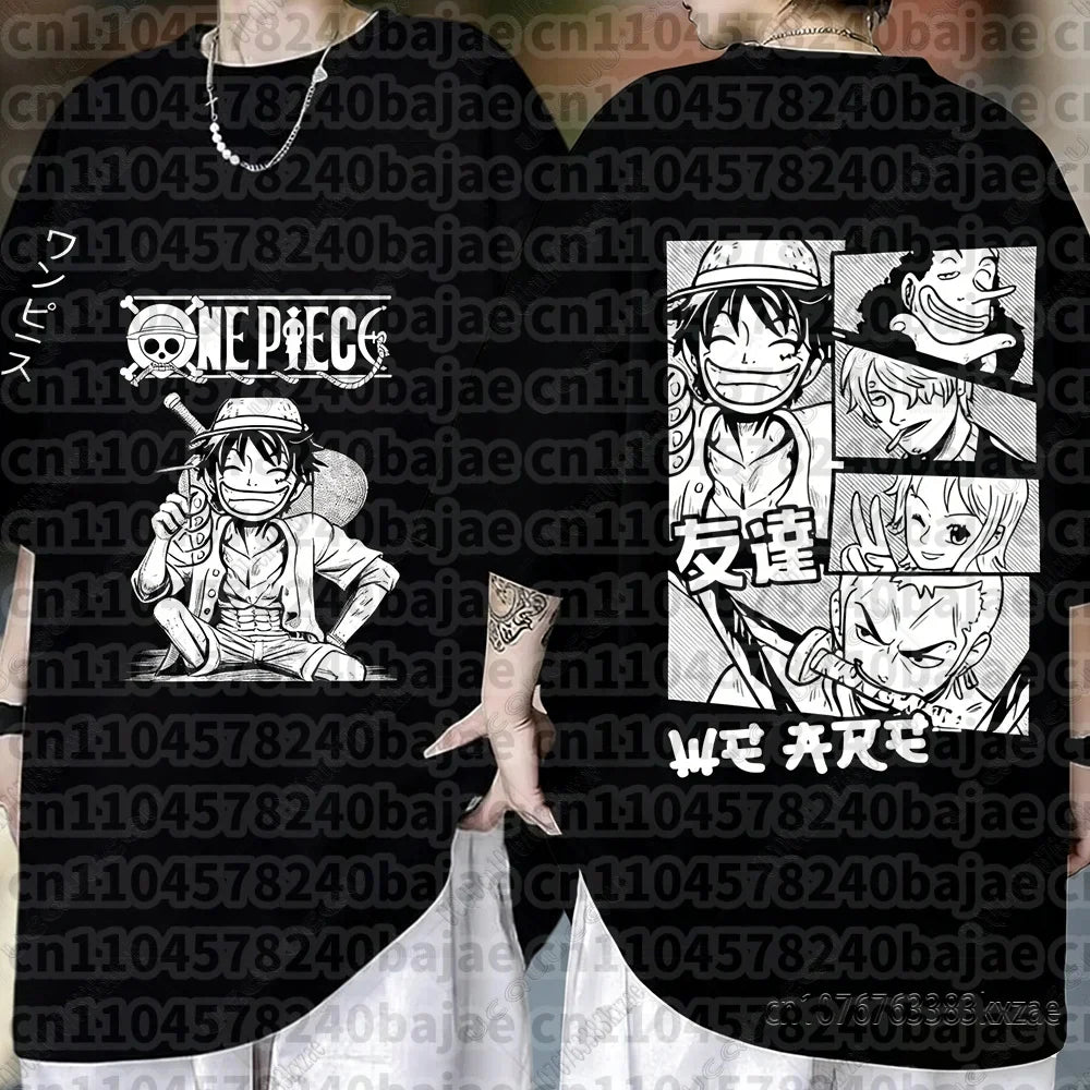 One Piece Monkey D Luffy Anime T Shirt Men Women Summer Cotton Short Sleeve Tee Cartoon Print Streetwear Casual Graphic Top 2026