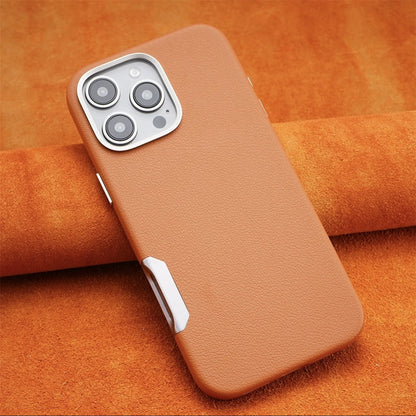 For MagSafe Luxury Business Leather Phone Case for iPhone 16 16Pro Max 16plus Magnetic Wireless Charging Matte Shockproof Cover