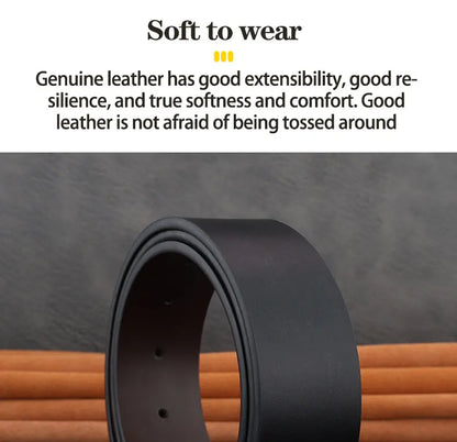 High grade Stainless steel horse slide buckle men belts 3.8cm wide genuine leather Waistband cowboy casual ceinture homme
