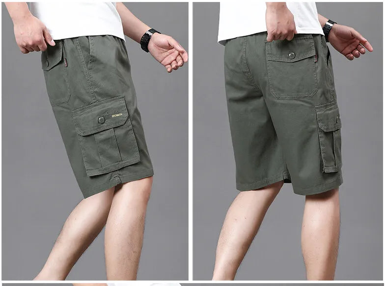 Mens Work Cargo Shorts Summer Casual Shorts Baggy Sports Gym Work Shorts 4XL Light Weight Cotton Sweat Knee Shorts