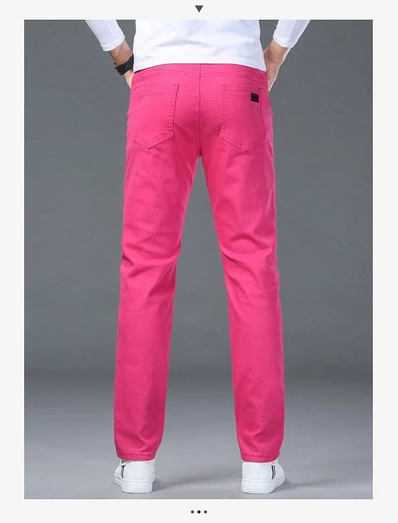 New Autumn Stretch Jeans Men's Clothing Slim Fashion Comfortable Hip-hop High Streetwear Male Elasticity Denim Trousers