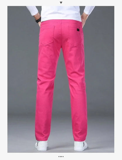 New Autumn Stretch Jeans Men's Clothing Slim Fashion Comfortable Hip-hop High Streetwear Male Elasticity Denim Trousers