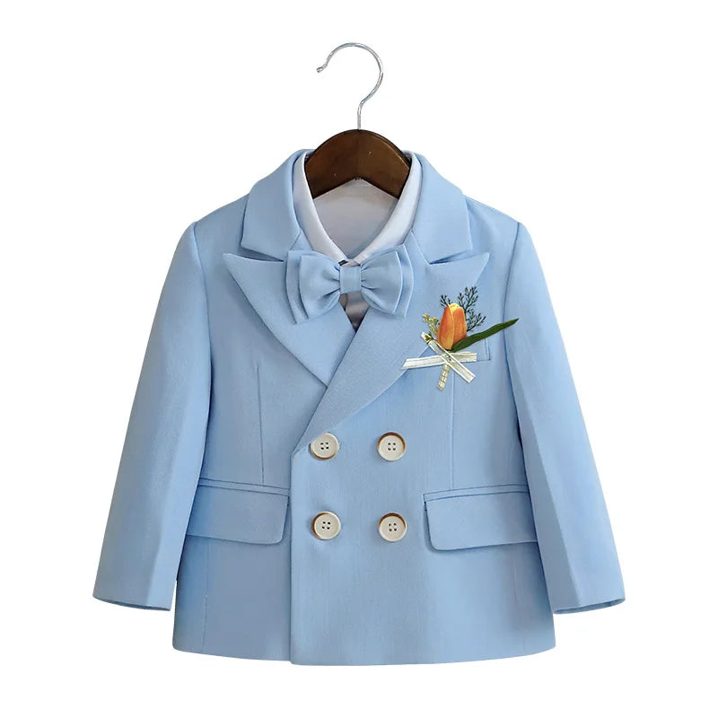 Hot Sale  Kids Stage Performance Blazer Suit Baby Birthday Formal Ceremony  Little Boys  Photography Suit