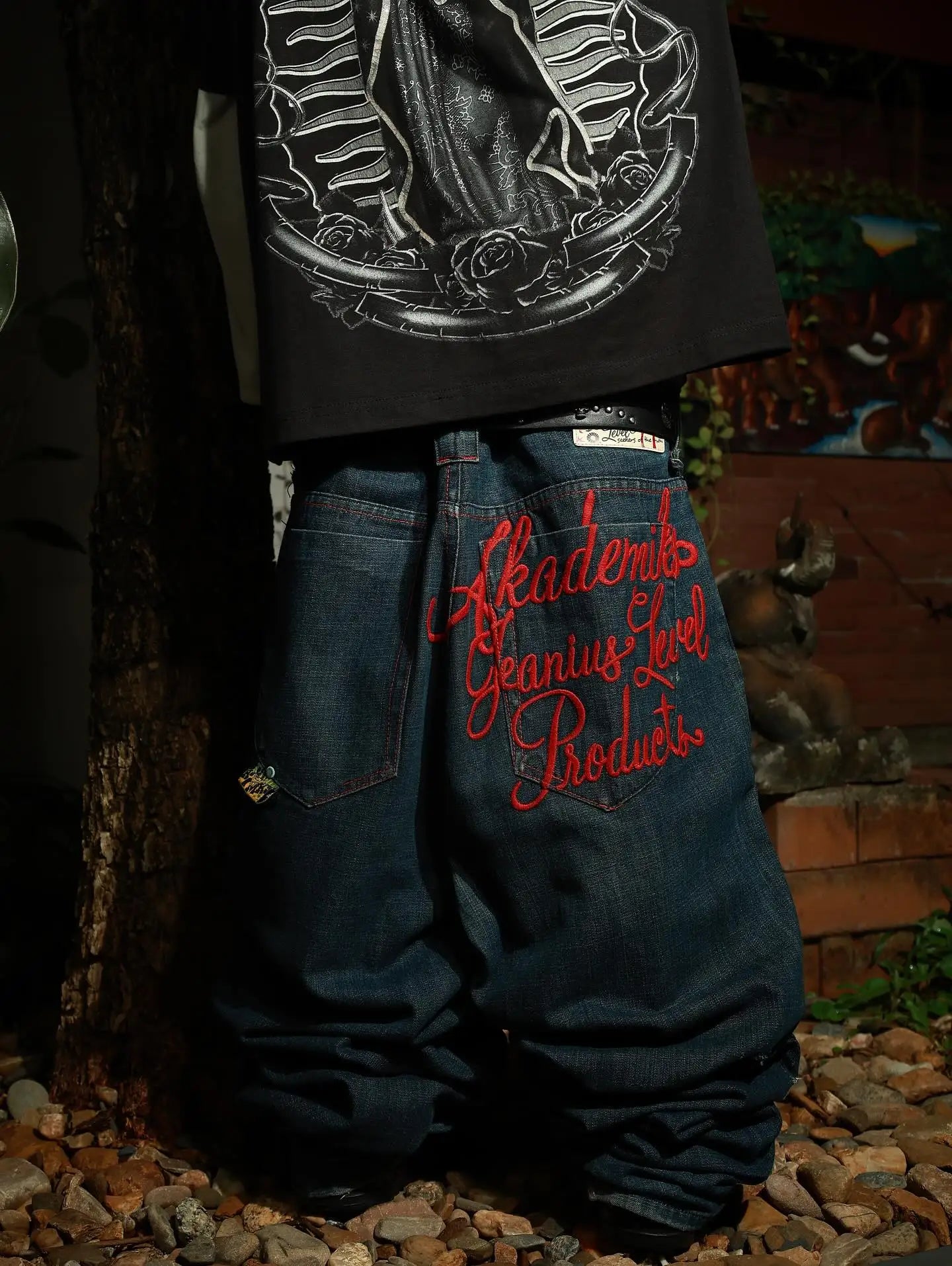 Y2K American Jeans Mens Oversized Retro Hip-Hop Wide-Leg Pants Harajuku Trend Rock Women Straight Pants