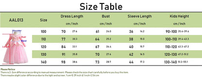 Sleeping Beauty Dress For Girls Pink Princess Costume Halloween Carnival Party Aurora Outfits Kids Birthday Surprise Gift
