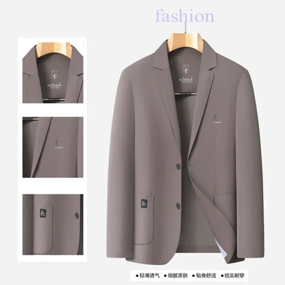 Blazer Summer Men's Casual Fashion Korean-style Business Solid Color Breathable, Lightweight and Sun-protective Clothing Blazer