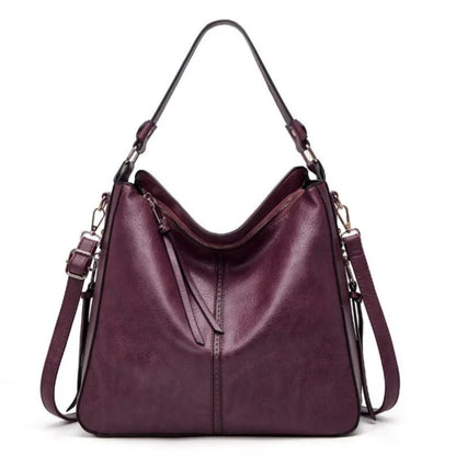 Hobo Bag Leather Women Handbags Female Leisure Shoulder Bags Fashion Purses Vintage Bolsas Large Capacity Tote Bag
