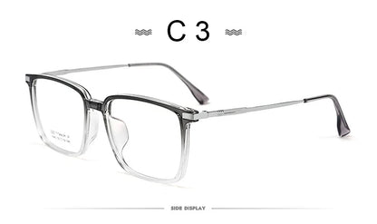 Men's Classic Titanium Square Frames Anti-Blue Light Reading Glasses Men Myopia Hyperopia Customizable Prescription 5042X