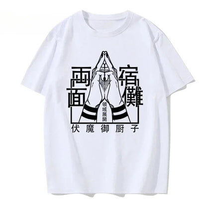 Tshirt Manga Japanese Anime Jujutsu Kaisen T Shirt Gojo Satoru Tops Yuji Itadori Graphic Tees Cool  T-shirt 90s Women Clothes