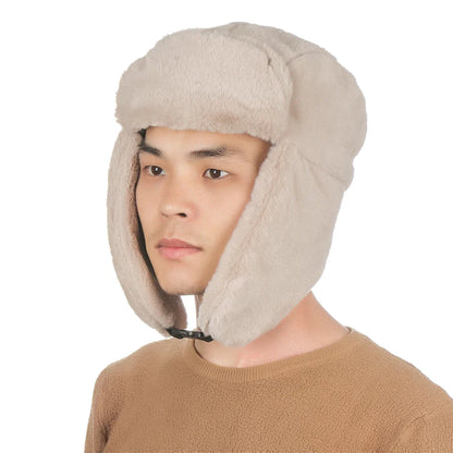 Women Men Thick Plush Windproof Winter Hat Russian Ushanka Snow Caps Bomber Hat