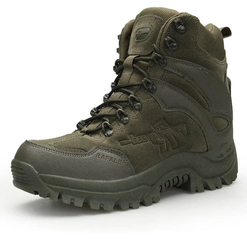 New Men Tactical Boots Army Breathable Desert High Quality Unisex Waterproof Male Hunting Boots Ankle Work Climbing Hiking Shoes