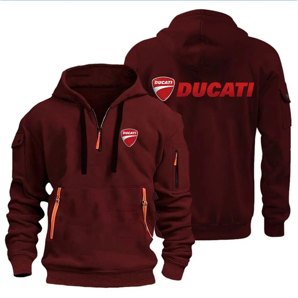 Men's Hooded Sweatshirt Spring Autumn Outdoor Sportswear Fashionable Casual Motorcycle Enthusiasts Clothing 2026