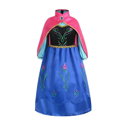 Elsa Dress for Girls 2-10 Yrs Birthday Role Anna Elsa Princess Dress for Kids Halloween Carnival Party Girls Costume