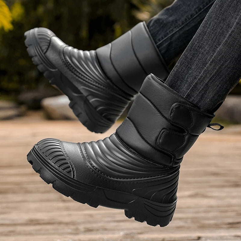 New men's winter snow boots thickened waterproof windproof warm boots comfortable outdoor mountaineering men's boots plus size