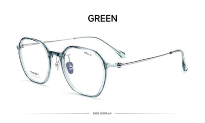 Geometric Personalized Polygonal Men's and Women's Simple Frames Blue Light Reading Glasses Customizable Prescription