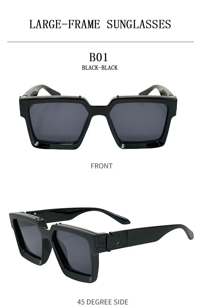 Millionaire Square Sunglasses For Men Retro Sunscreen Sunglasses Women Trendy And Fashionable Vintage Fashion Glasses Zonnebril
