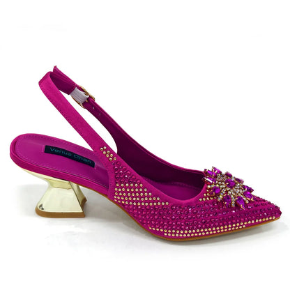 Elegant Women's Shoes and Bag Sets Wedding Party Bags and Shoes Comfortable Mid Heel Shoes Commuting Shoes for Women