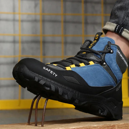 New Fashion 2026 High Top Safety Work Shoes Men Sneakers Steel Toe Cap Anti-puncture Indestructible Construction Site Boots