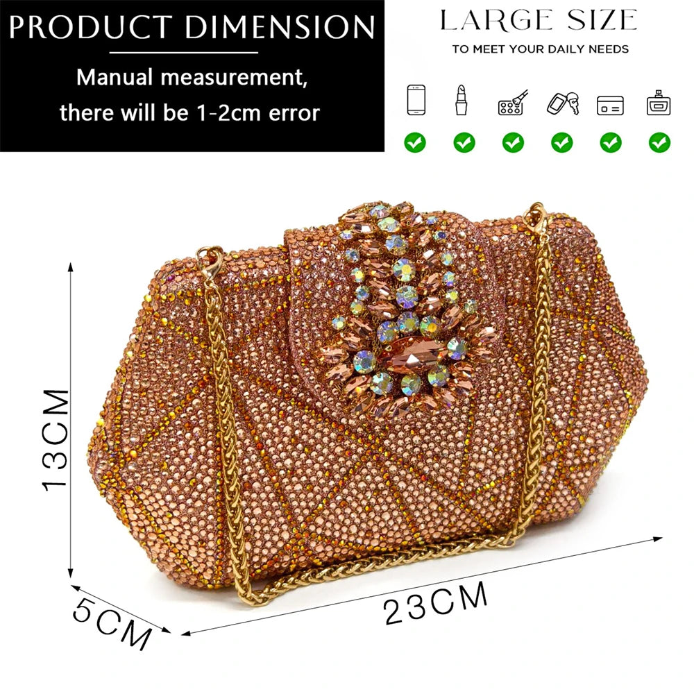 Nigerian Women Heel Party Ladies Italian Design Shoes And Bag Set Decorated with Rhinestone Handbag Wedding Party