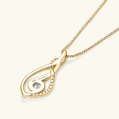 Real Full Moissanite Necklace for Women Twisted Pendant Choker Chain 925 Silver Yellow Gold Color Fine Jewelry with Certificate