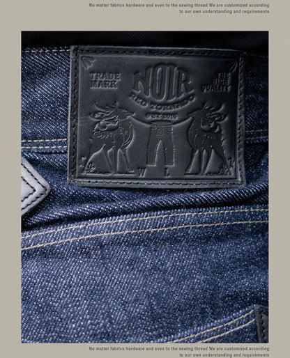 Red Tornado NOIR 18oz Indigo Selvedge Denim Jeans One-wash with Cinch-Back and Arcuate Stitching