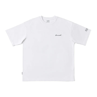 2026 Summer New Super Loose Heavyweight 320gsm 100% Cotton Washed Vintage T-shirts Men Plus Size Logo Embroidery Tops
