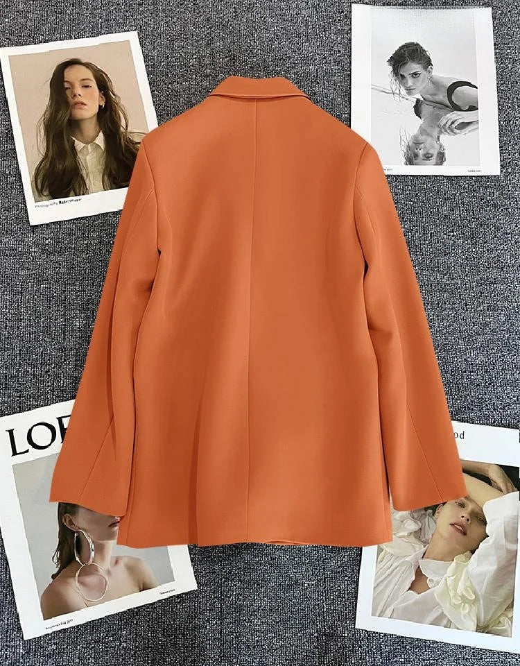 Women's Casual  Jaet Coat 22 Colors Small Suit Outerwear Long Sve Commute Sle Pure Color Spring Season