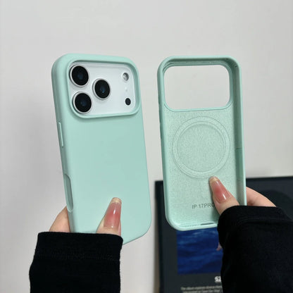 Liquid Silicone For Magsafe Phone Case For iPhone 17 16 15 14 13  Pro Max Plus Magnetic Wireless Charge Cover