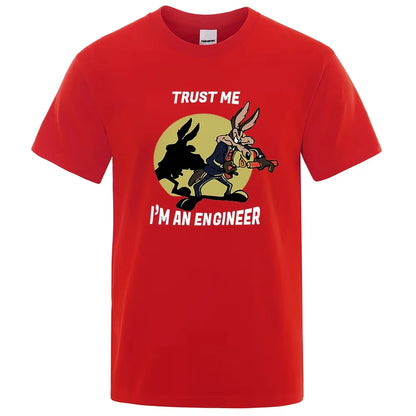 Men's Trust Me Im An Engineer T-shirt, Pure Cotton Vintage T-shirt, 2026 New Men's Cotton Tshirt ,men's Sports T-shirt