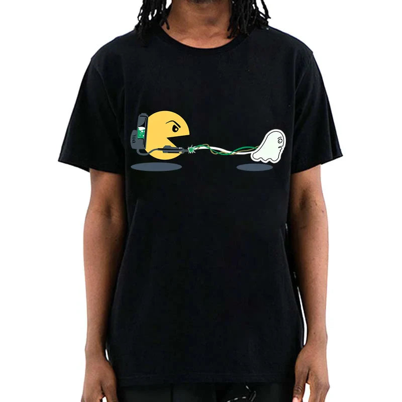 Summer Casual Men's High-quality T-shirt Cotton Blend Funny Design Print Loose O-neck T Shirt for Men Short Sleeve Male Top Tees
