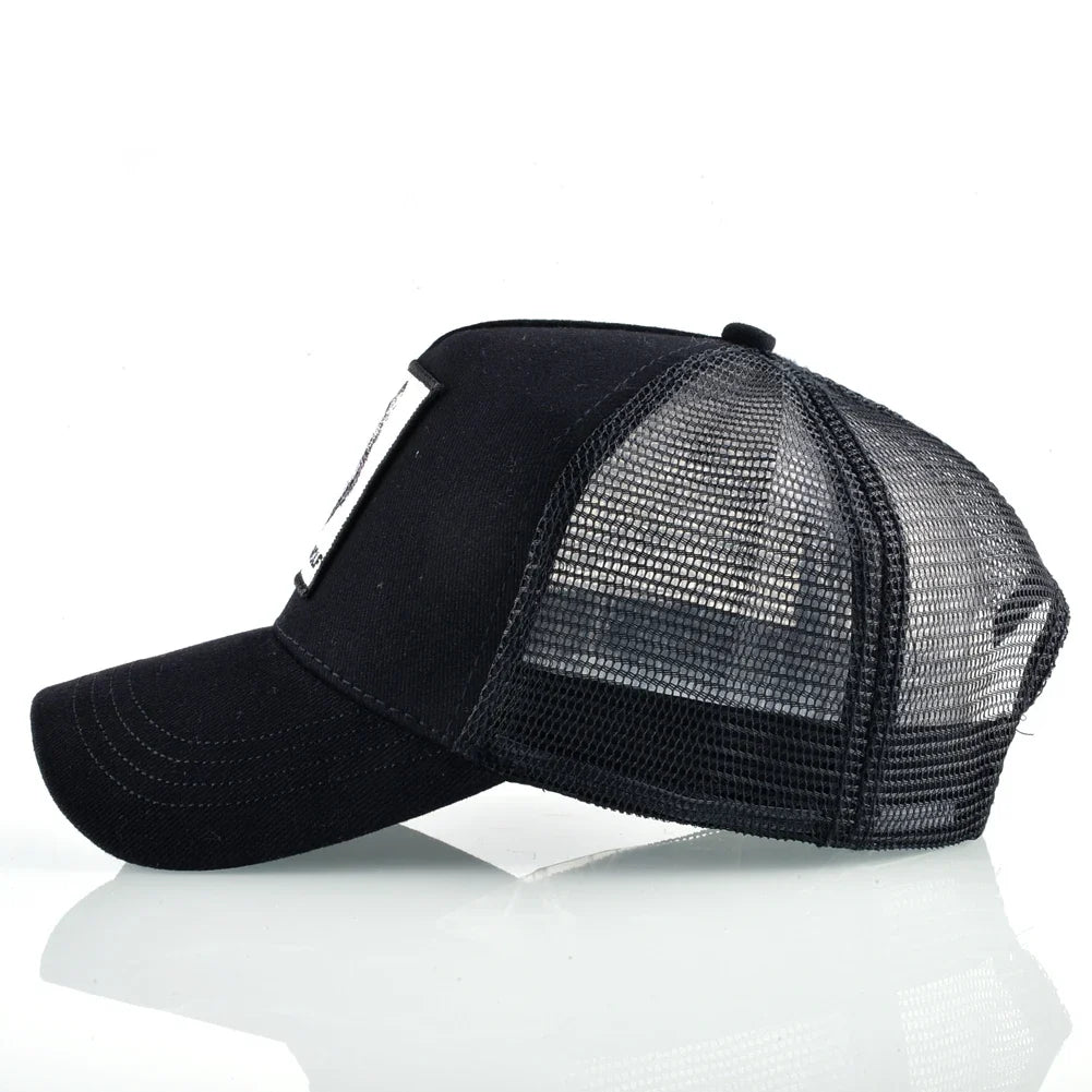 Four Seasons Trucker Cap Men Women Snapback Hip Hop Baseball Cap With Embroidery Wolf Patch Adjustable Visor Hat