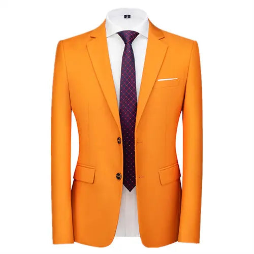 2026 New Men's Green Suit Jacket, Two Button V-Neck Coat, Wedding Party Formal Dress Tops Blue Red Yellow Green Blazers