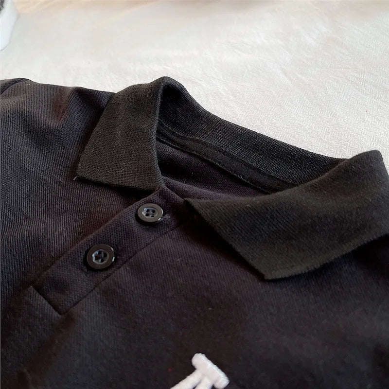 New Children Summer Fashion Baby Boy Clothes Suits Infant Embroidered Letter Polo T Shirt+Shorts 2pcs/Set Toddler Casual Costume
