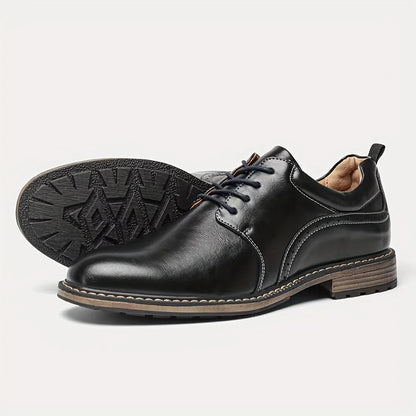 Size 40-46 Men's Casual Leather Shoes Comfortable Fashion Brand Derby Shoes