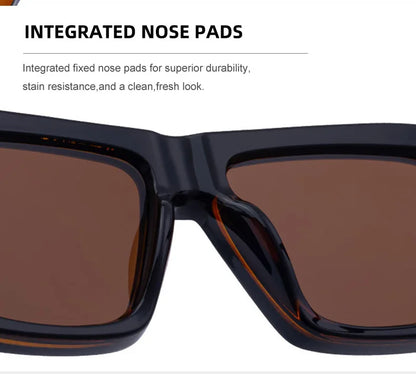 2026 New European and American Fashion Square Frame Photochromic Sunglasses for Men, Retro and Unique Outdoor Driving Sunglasses
