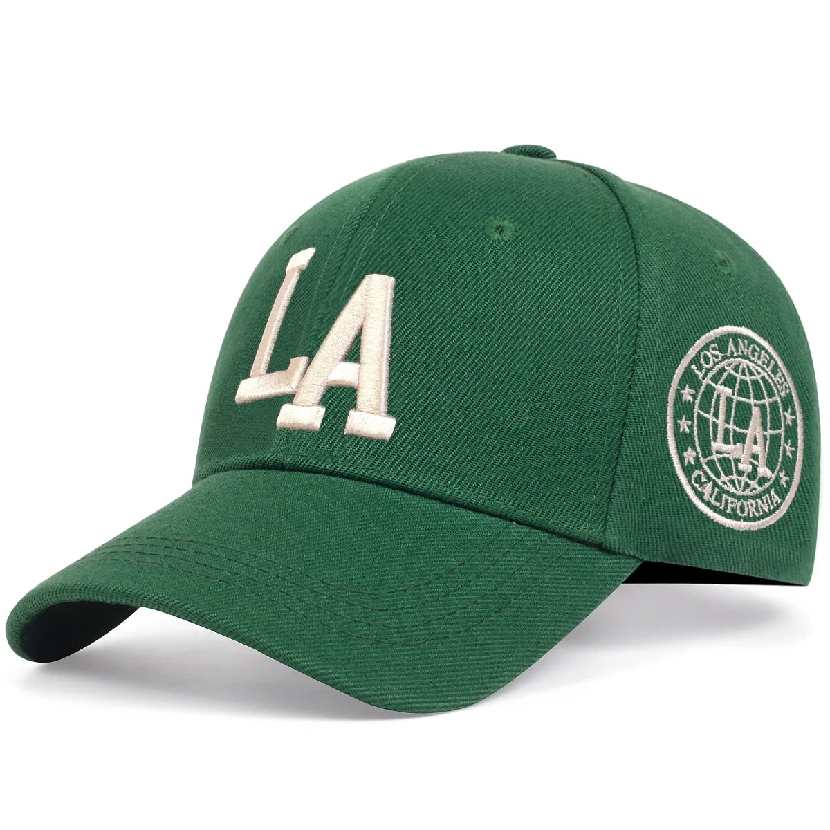 Unisex LA Leter Embroidery Snapback Baseball Caps Spring and Autumn Outdoor Adjustable Casual Hats Sunscreen Hat