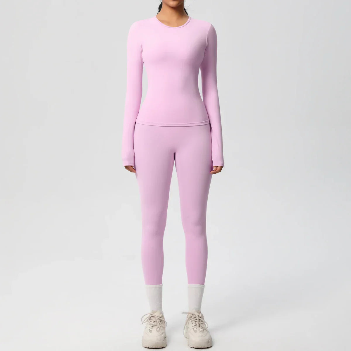 2 PCS Sportswear Yoga Set Gym Clothes Yoga Suits For Women Fitness Set Tracksuits Sports Long Sleeve Crop Top Gym Leggings