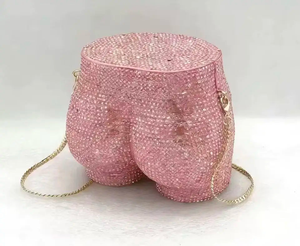 Ass Shaped Rhinestone Handbags Luxury Designer Crystal Evening Bags Women Diamonds Wedding Party Clutches Bridal Purses