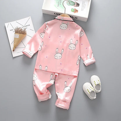 Autumn Baby Girls Clothes Set Children Pajamas Long Sleeved Shirt Pants 2Pcs/Sets Kids Sleepwear Toddler Clothing Infant Costume
