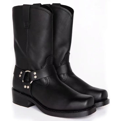 2026 Retro Men Western Boots Hand Work Cowboy Boots Male Lightweight Comfort Knight Boots Autumn Winter New Men’s Shoes Zapatos